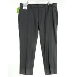 Haggar Mens Dress Pants Size 40 X 32 Gray Straight Fit  Super Flex Waistband NWT